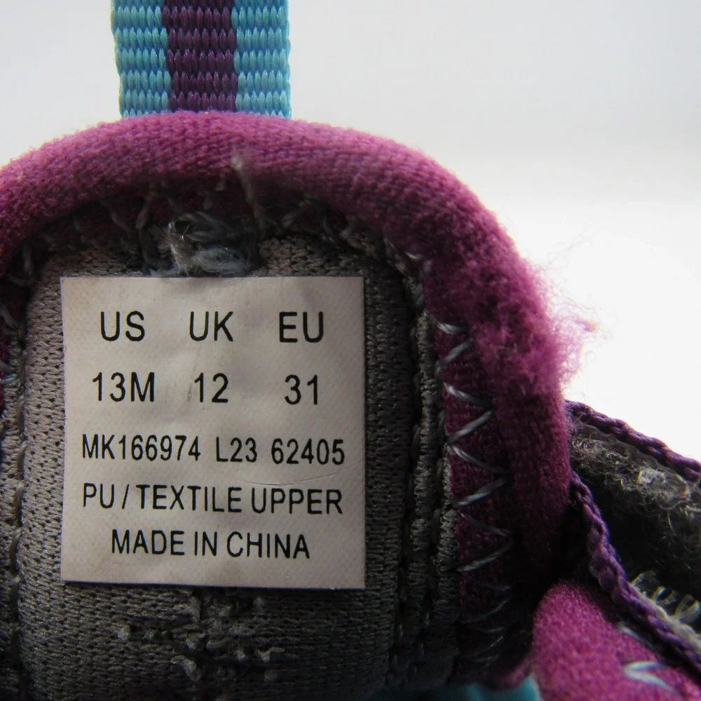 Merrell Hydro Sandals Kids 13M Grey Purple Excellent Water Shoes MK166974